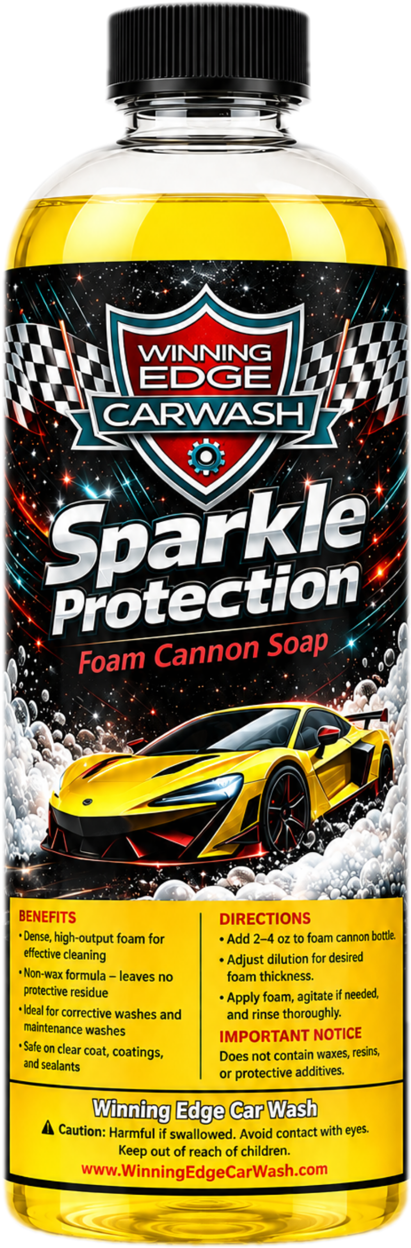 Sparkle protection foam cannon soap