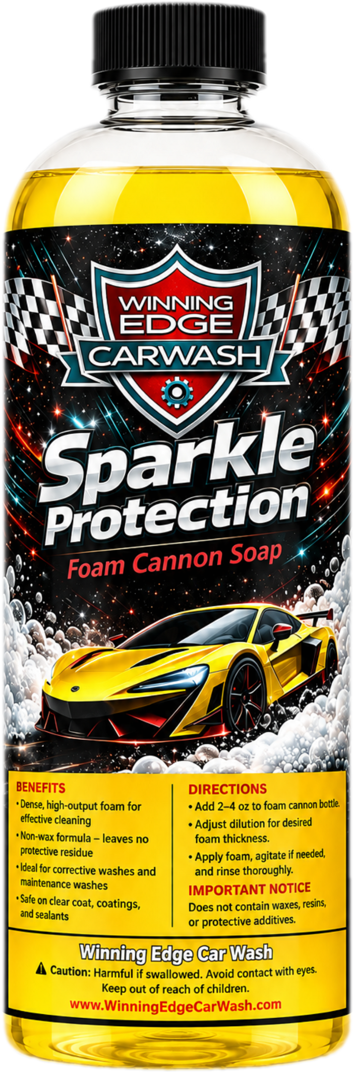 Sparkle protection foam cannon soap